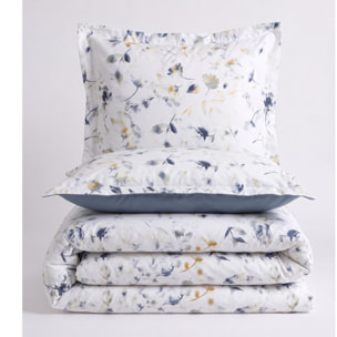 Parure housse de couette et taies oreiller 100% Satin de Coton imprimé