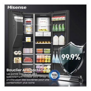 Réfrigérateur Américain HISENSE RS9P628GPFE smart screen