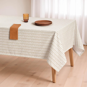 Nappe anti-taches NOAH BEIGE - en 100 % coton