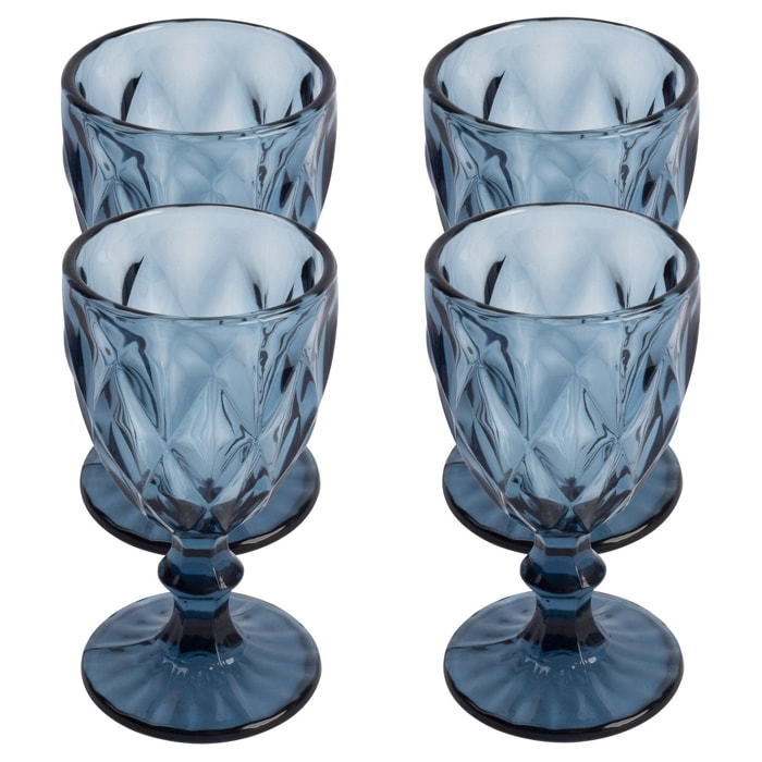 Juego de copas de cristal de 250ml Azul San Ignacio