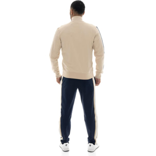 Tuta da uomo con colletto e zip in cotone non garzato Leone Easy