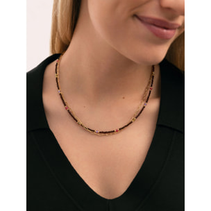 Collar Long Winter Glam Acero Baño Oro