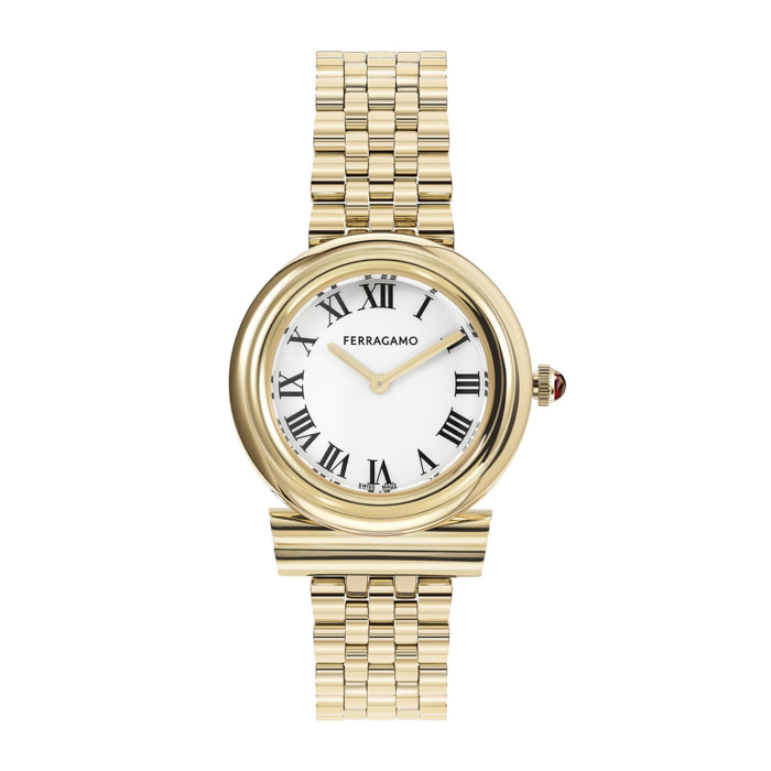 Ferragamo Orologio Analogico Al Quarzo Mv-Gancini 28Mm