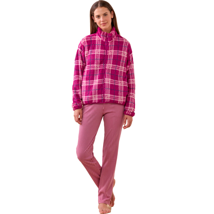 Giacca donna nelly in eco pelliccia con zip Noidinotte