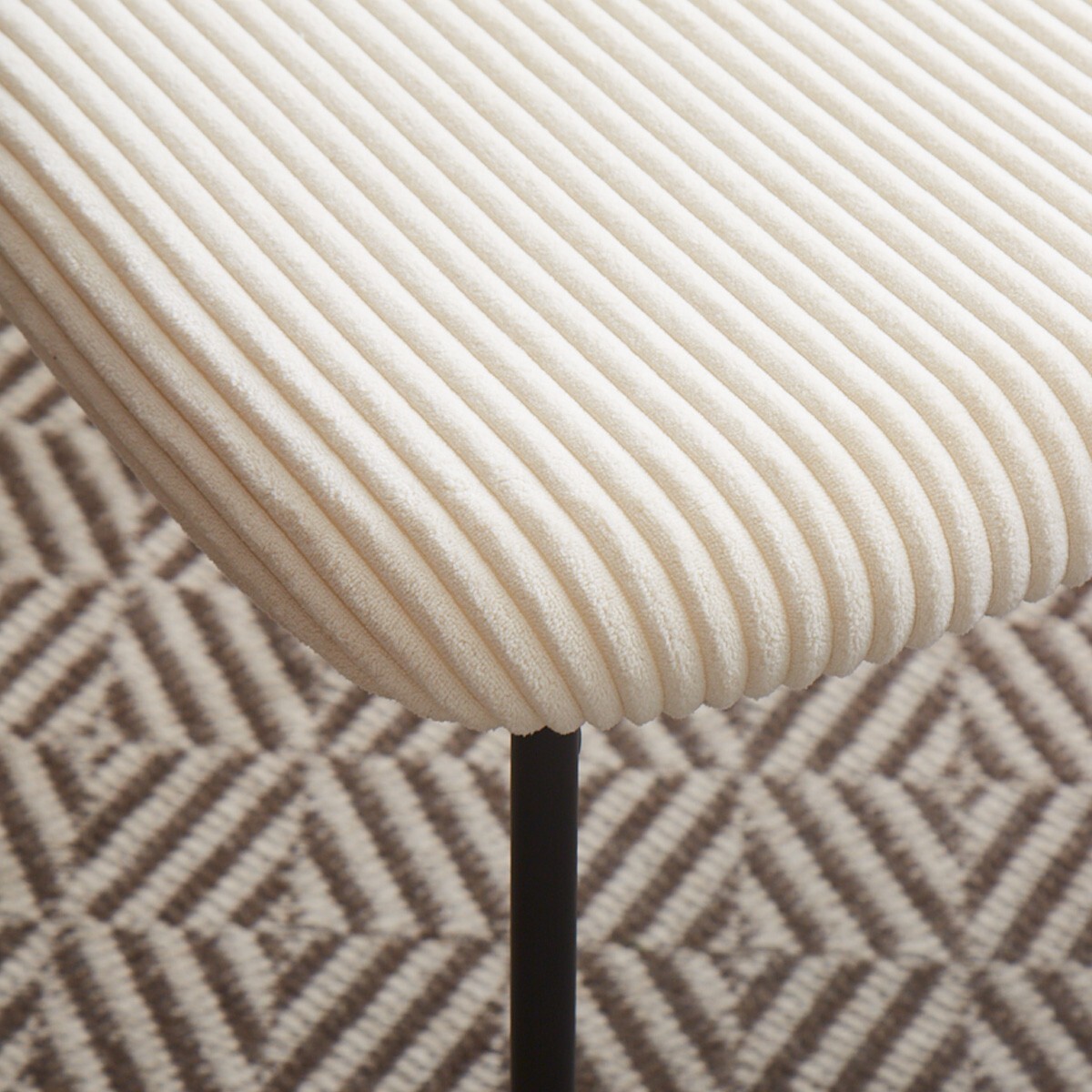 Lot de 4 chaises en velours côtelé - LORIE