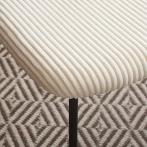 Lot de 4 chaises en velours côtelé - LORIE