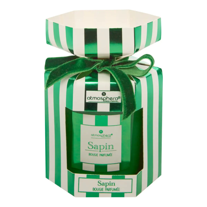 Bougie parfumée cracker 89 gr avec pot en verre assorti