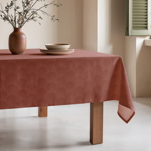 Nappe imprimée anti-tâches AMARA TERRACOTA