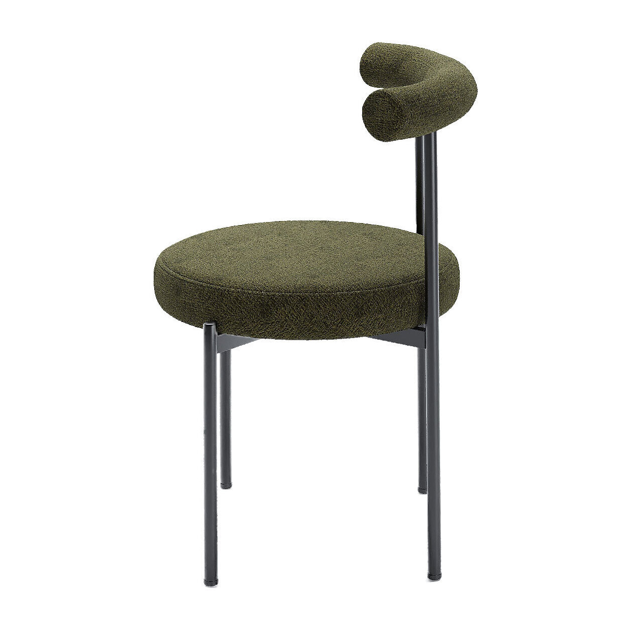 Lot de 2 chaises de salle à manger design moderne, velours vert