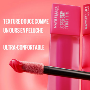 Maybelline New York Superstay Teddy Tint Blush à lèvres liquide fini mat fondu 40 PETALCORE