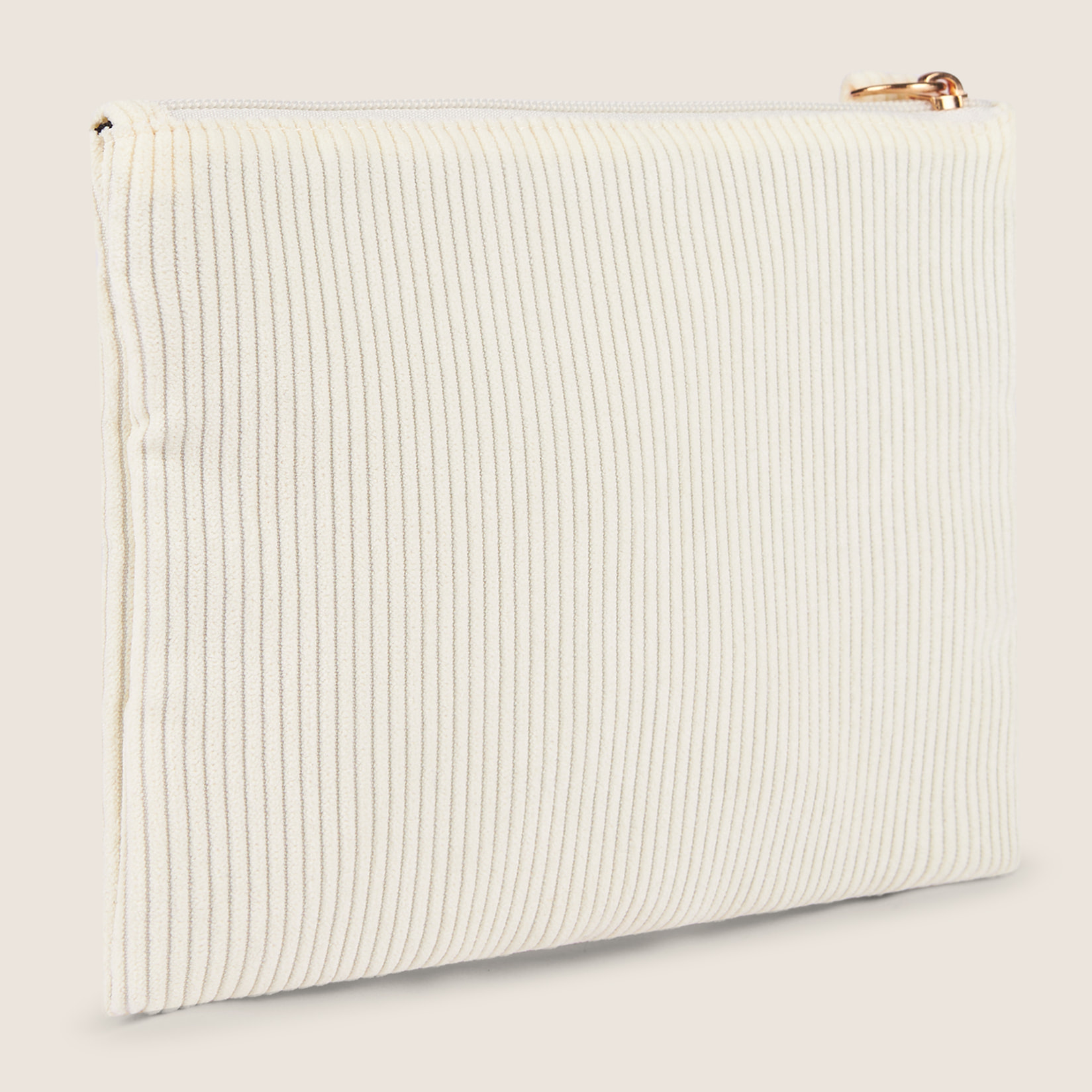 Bustina in velluto a coste con logo FY dorato