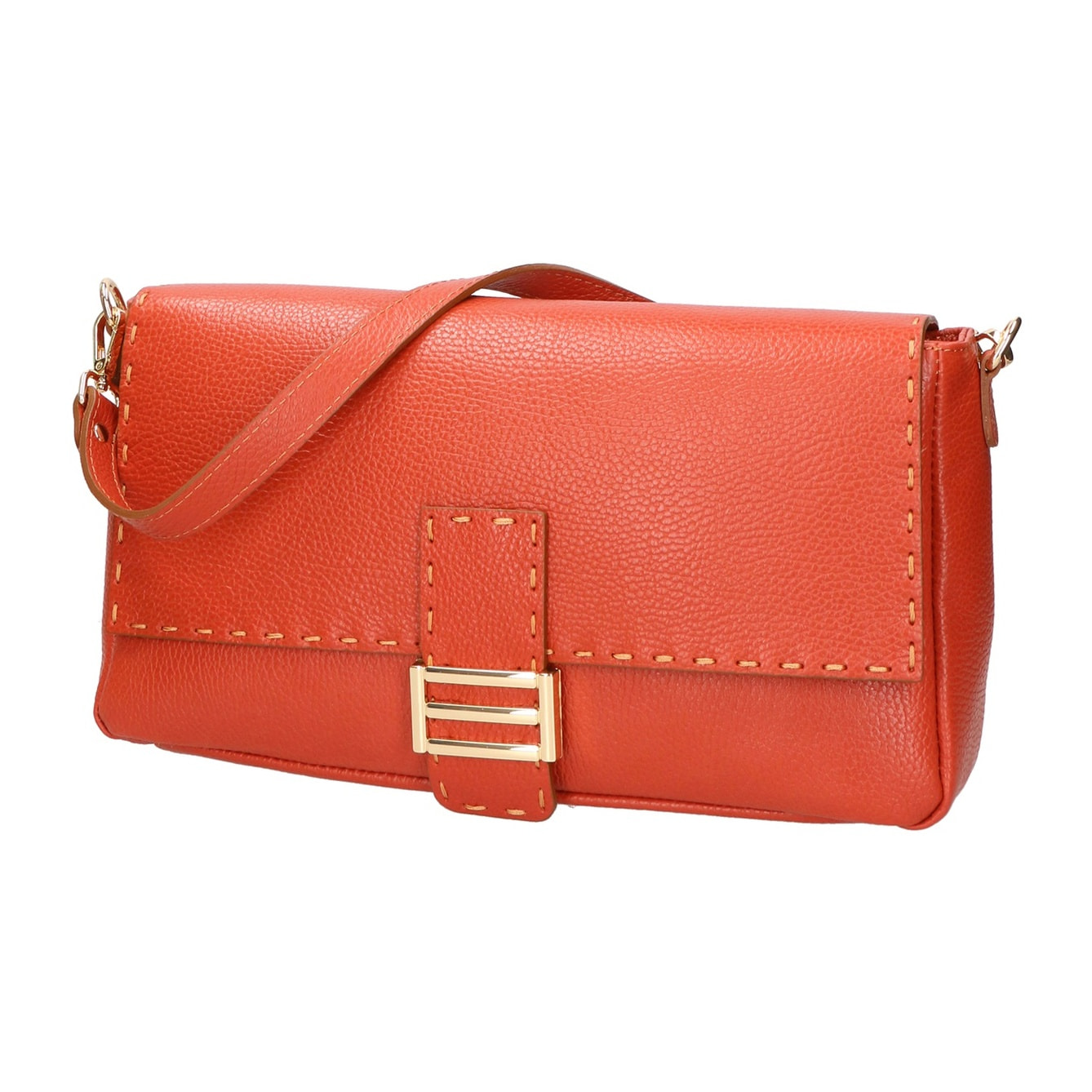 Borsa a spalla da donna - Modello Walda - Vera pelle - 34.0 x 17.5 x 10.0 cm