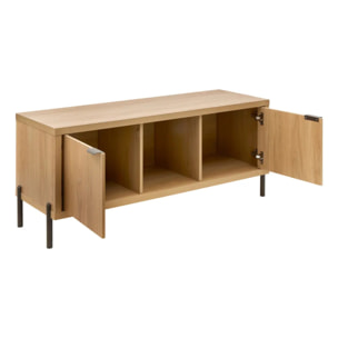 Meuble TV Alvo rectangulaire 39,5x122,5cm 2 portes beige