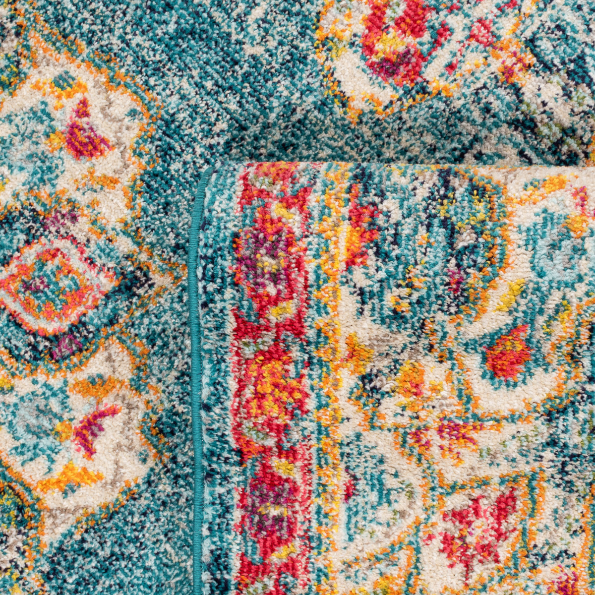 Anatolia - Tapis de salon vintage, bleu turquoise