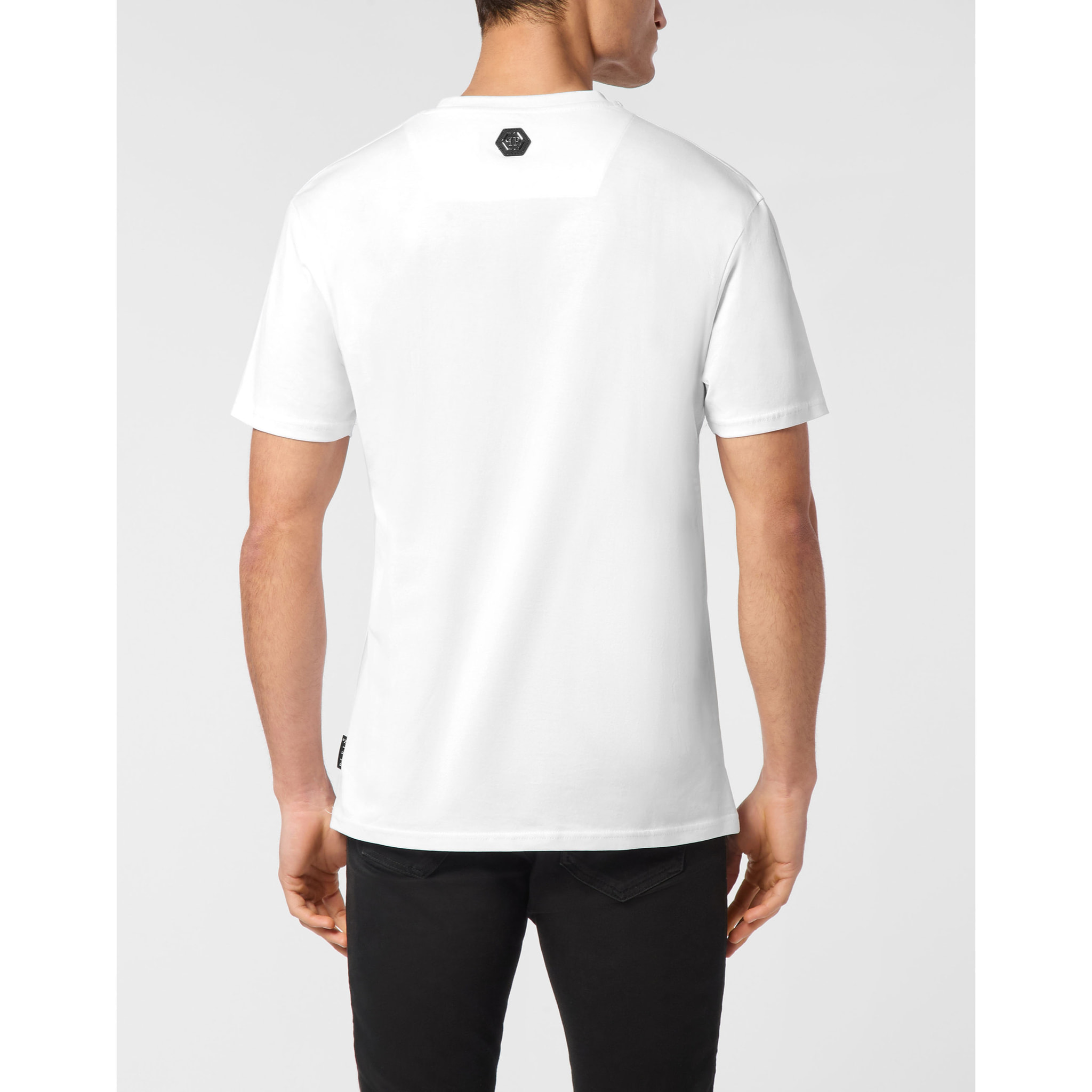 PHILIPP PLEIN Camiseta de cuello redondo y manga corta D AZUR