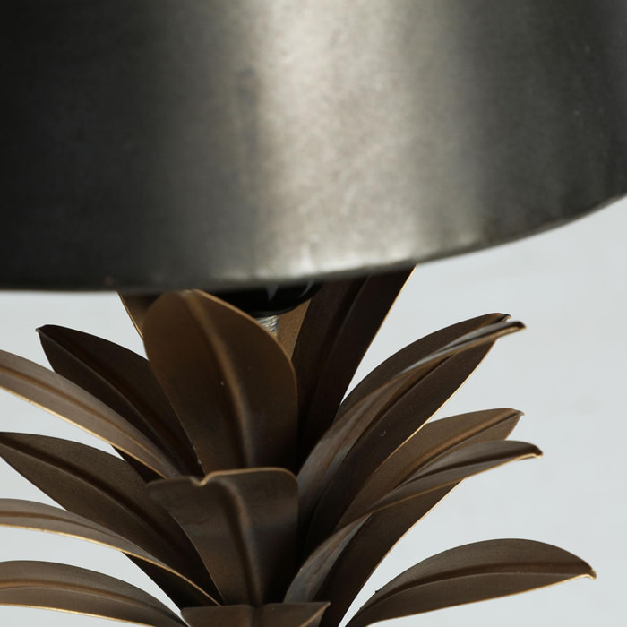 Lámpara de sobremesa de hierro en color negro y oro 20x2064,5 cm