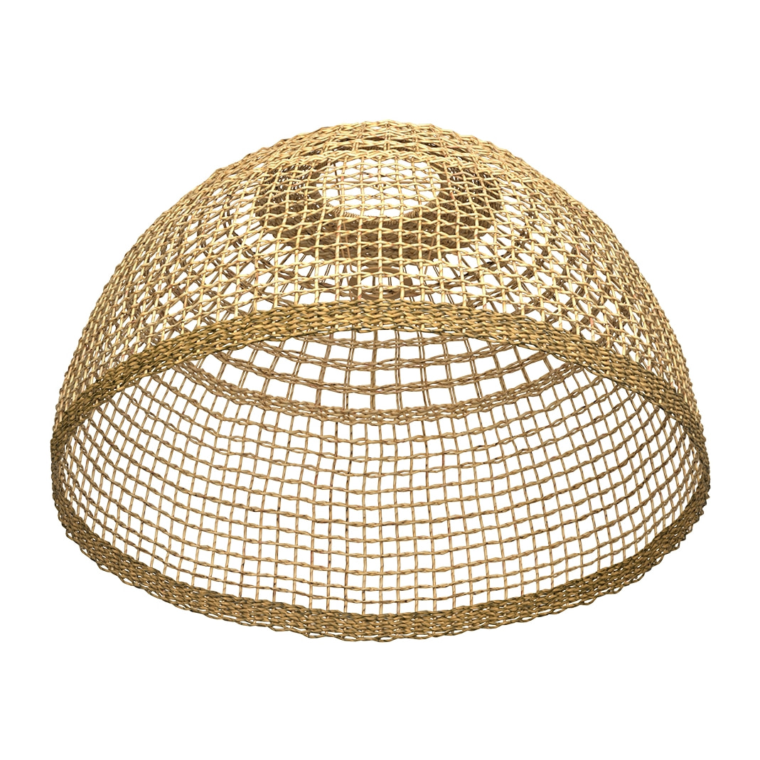 Abat-jour en feuille de palmier et posidonie ∅ 50cm - Biga