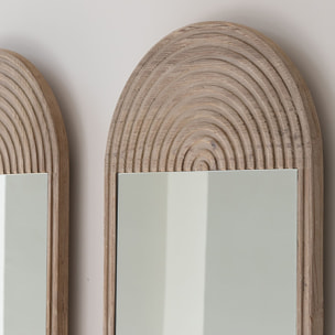 Miroir en pin recyclé h91cm KRISTEN