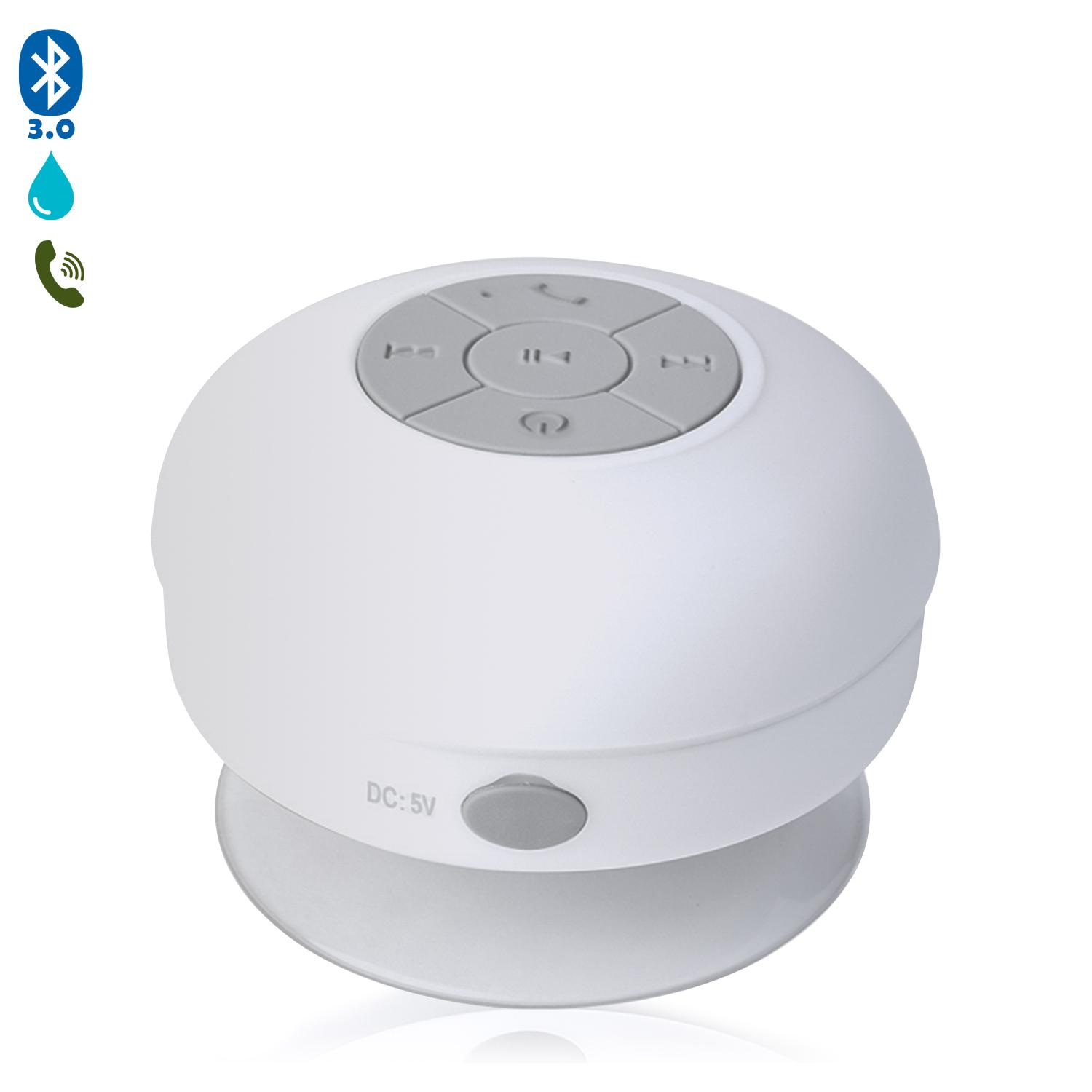 Altavoz Rariax Bluetooth con ventosa, resistente a salpicaduras de agua, especial ducha