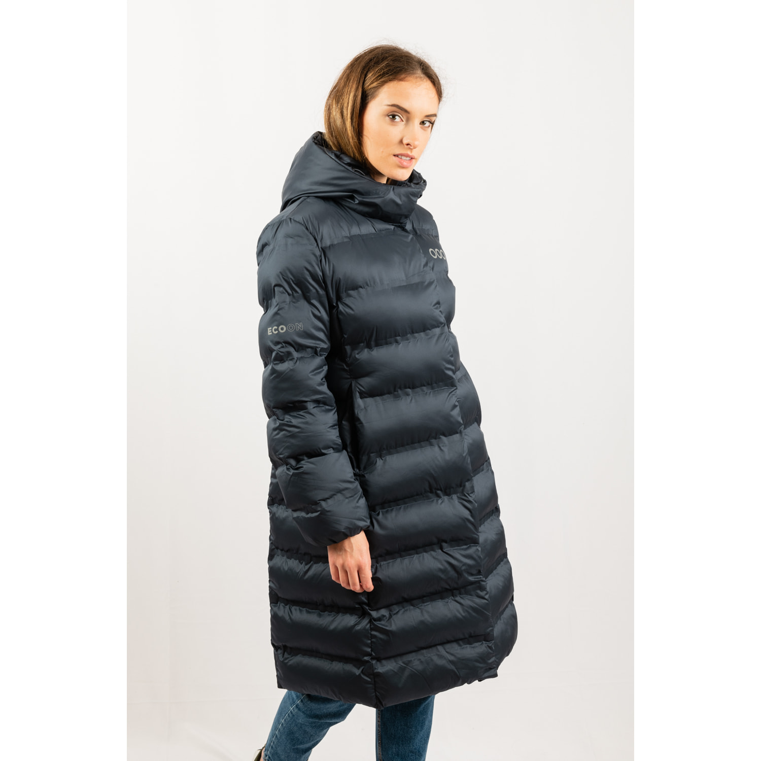 Chaqueta Berlin Long jacket marca ECOON - Azul