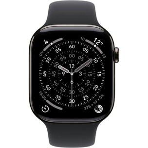 Montre connectée APPLE WATCH 46mm Tit Ardoise / Noir Serie 11 M/L Cel