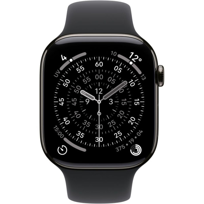Montre connectée APPLE WATCH 46mm Tit Ardoise / Noir Serie 11 M/L Cel