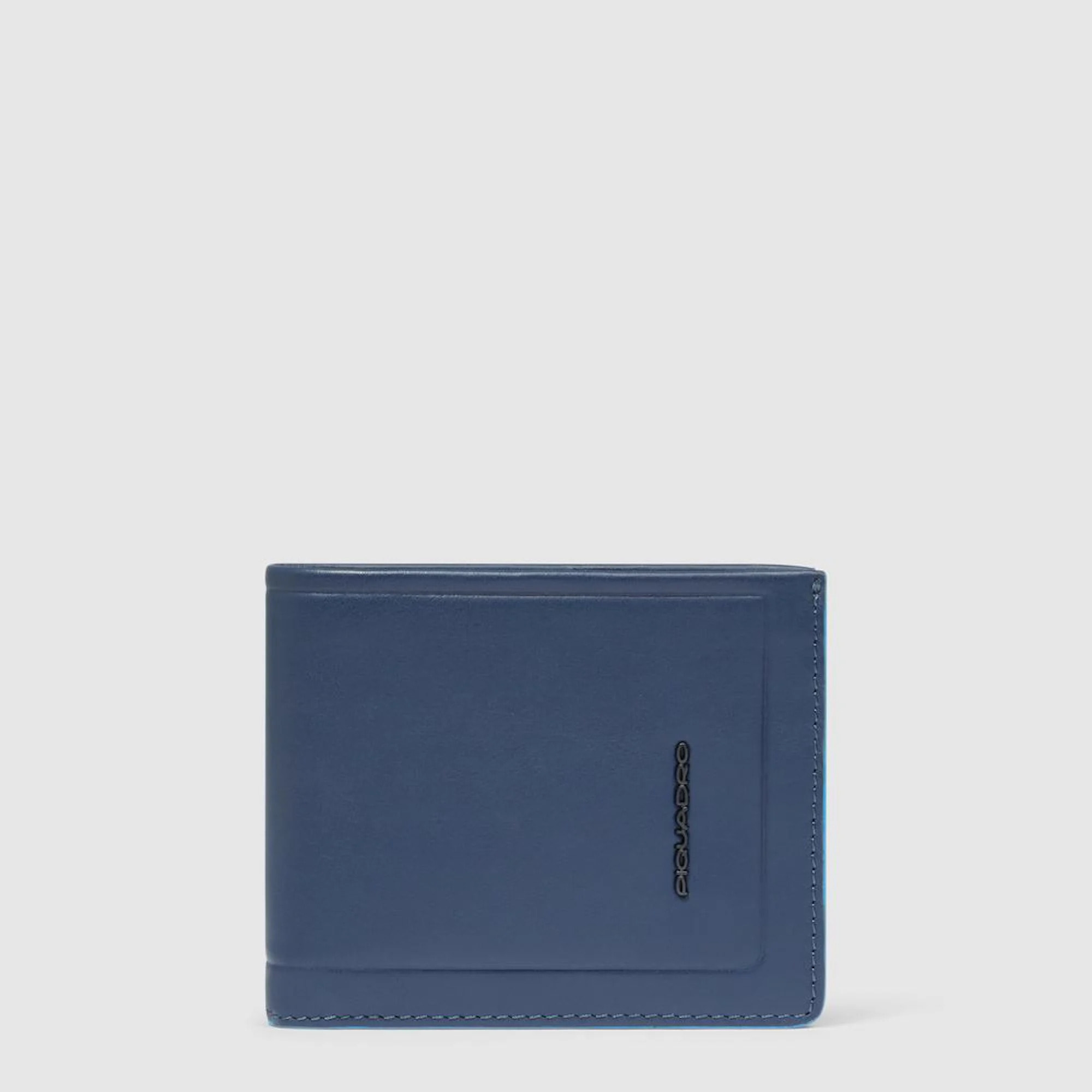 Piquadro Portafogli in pelle con volantino porta documenti, porta carte di credito e protezione RFID