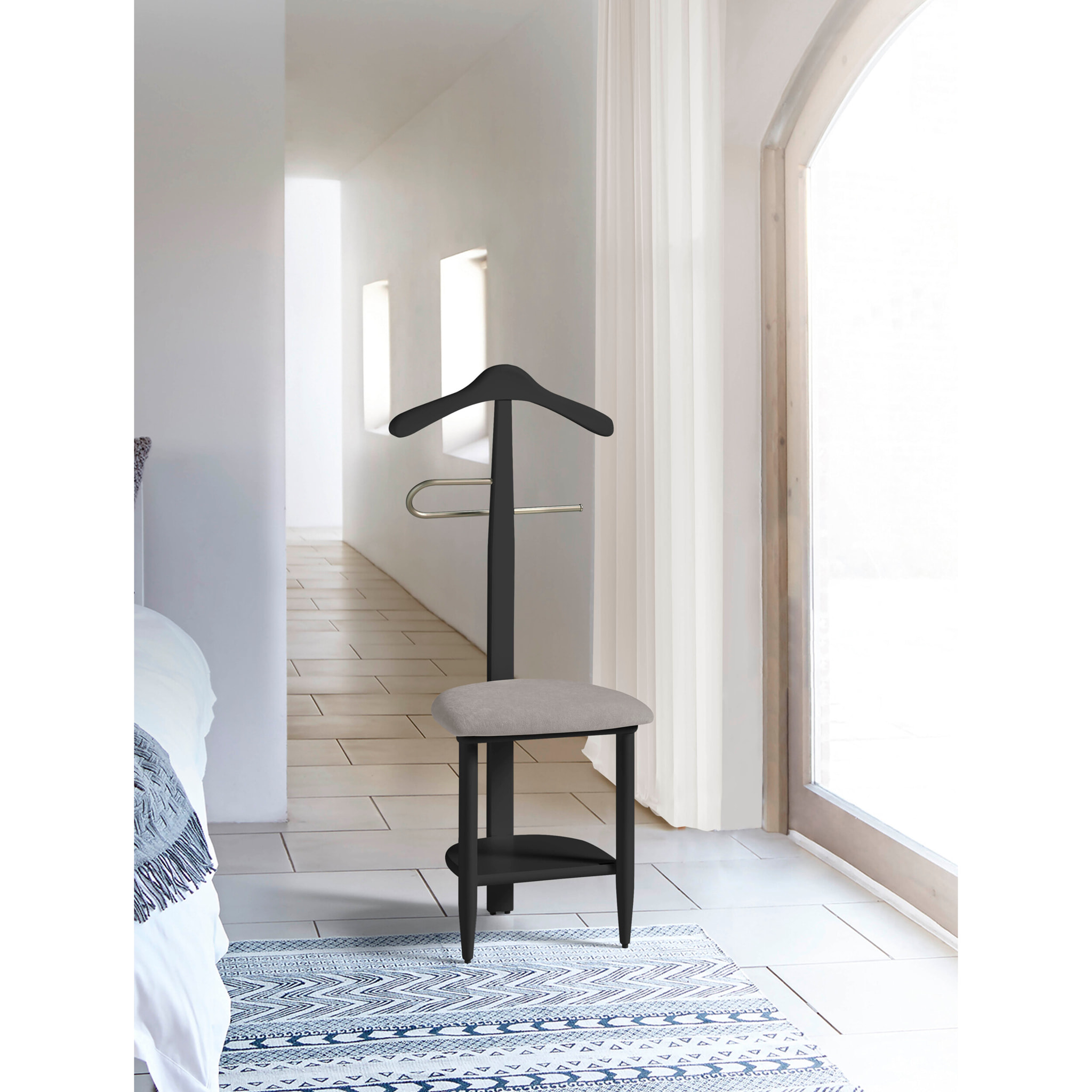 Galán-silla Sedie negro 105x45x41 cm