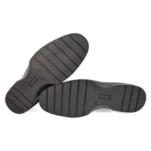 Derby stringate in camoscio con fondo light