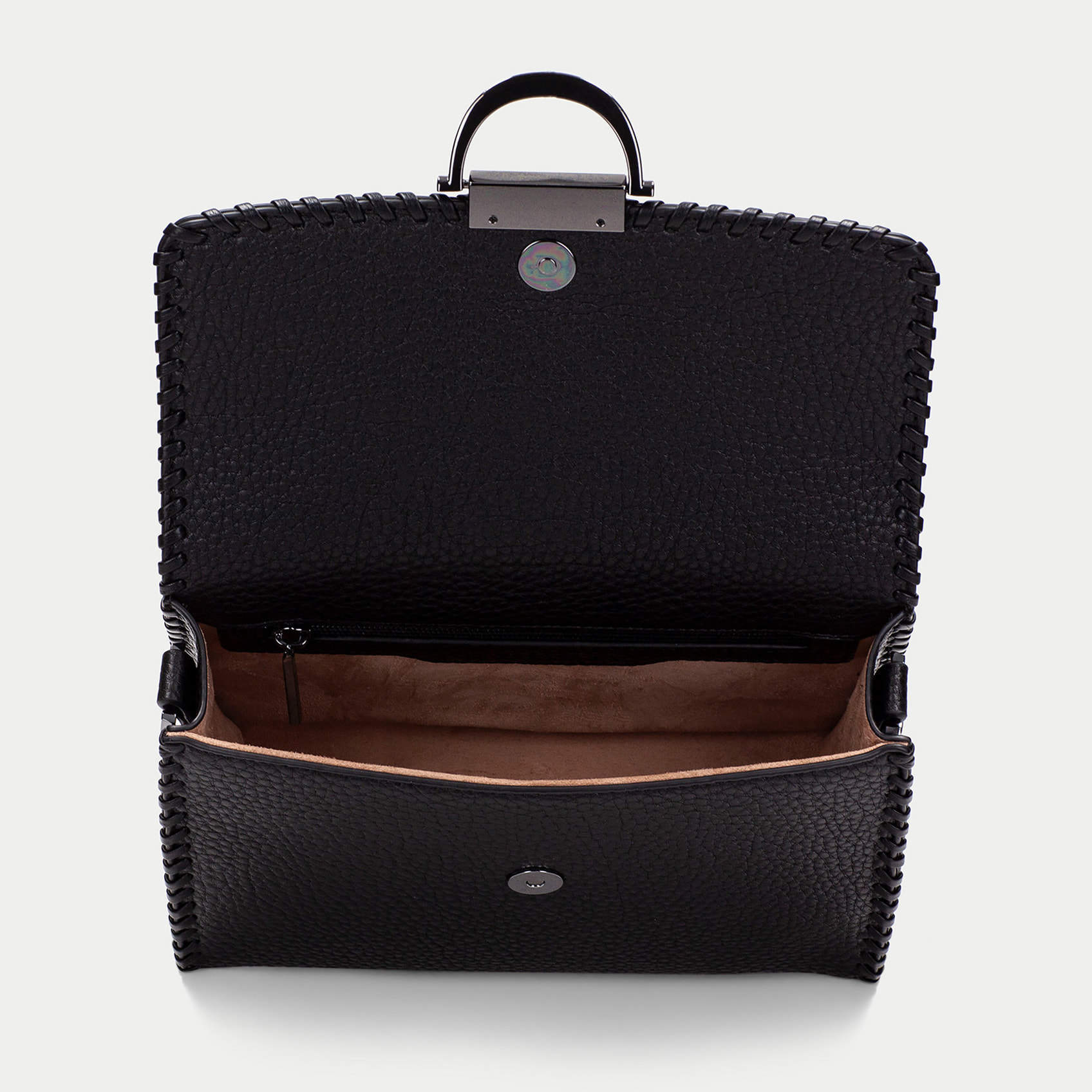 Bolso de Mano  Negro 24cm x 18cm x 9cm