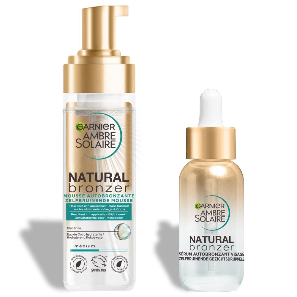Garnier Ambre Solaire Natural Bronzer Coffret Sérum et Mousse Autobronzante