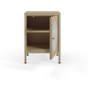 Table de chevet 1 porte en métal - YSIA