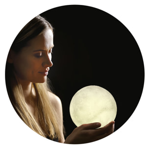 Lampe Tactile Lune Ronde 3d D15cm