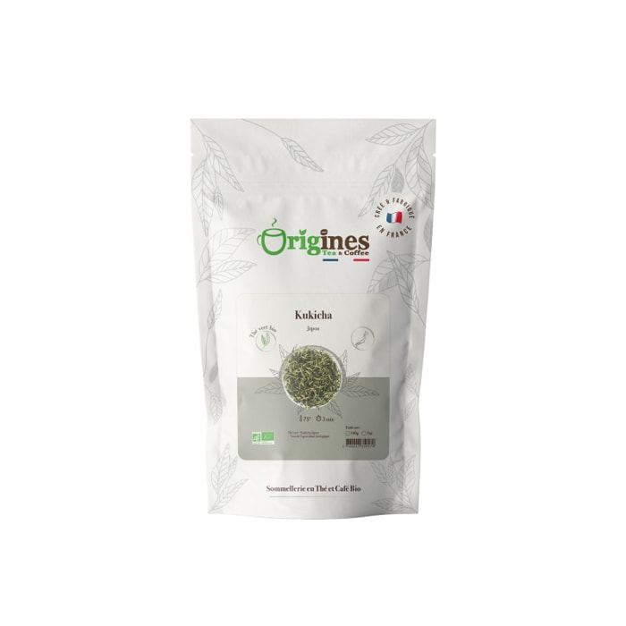 Kukicha - Thé vert Bio du Japon - Sachet 100g