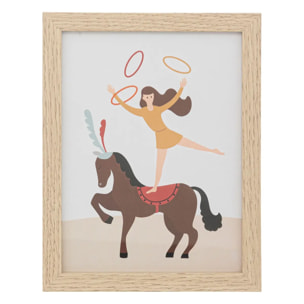 Lot de 3 cadres "Circus" en papier & bois H40cm