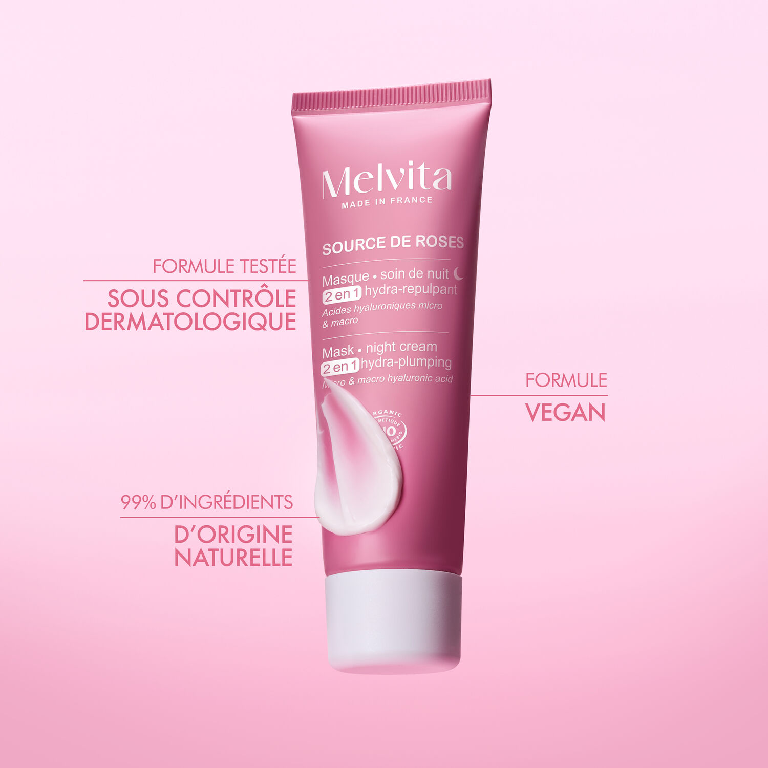 Source de Roses - Masque 2-en-1 Hydra-Repulpant 50ml