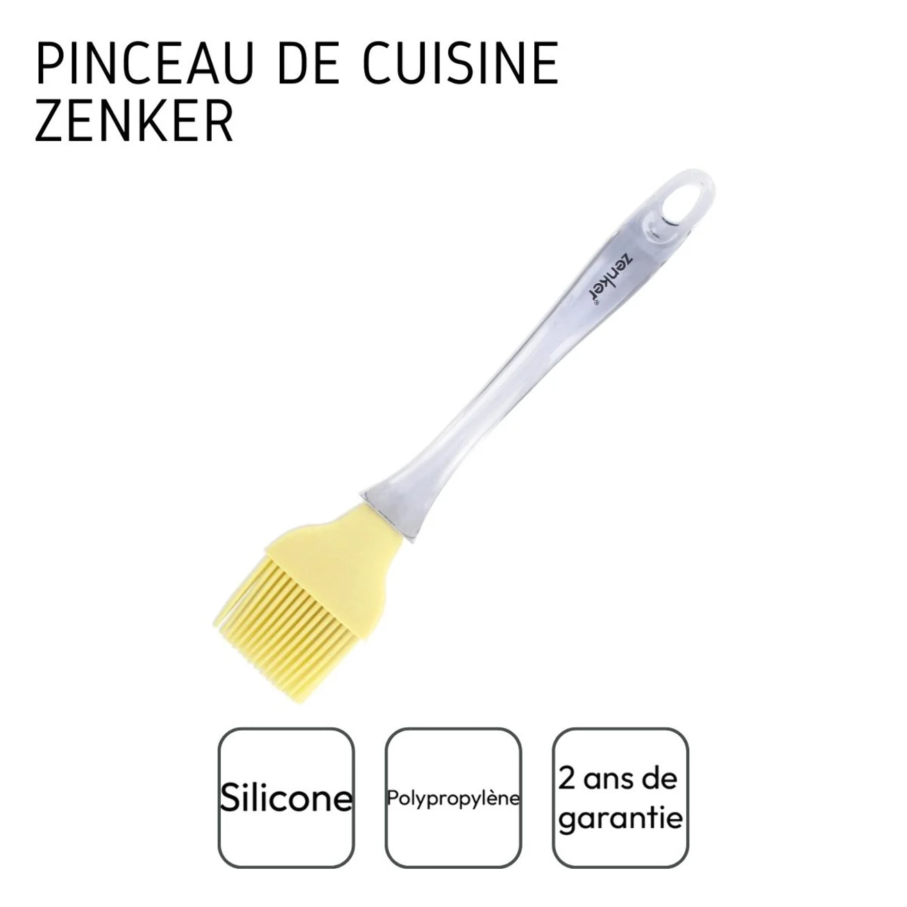 Ensemble de 2 Pinceaux de cuisine et de pâtisserie 24 cm en poils silicone Zenker Smart Pastry