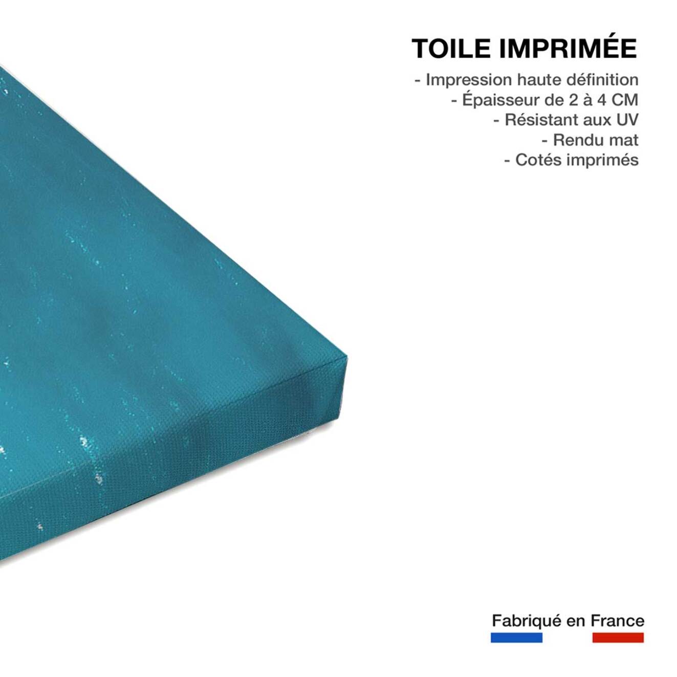 Tableau mer croisement bleu  Toile imprimée