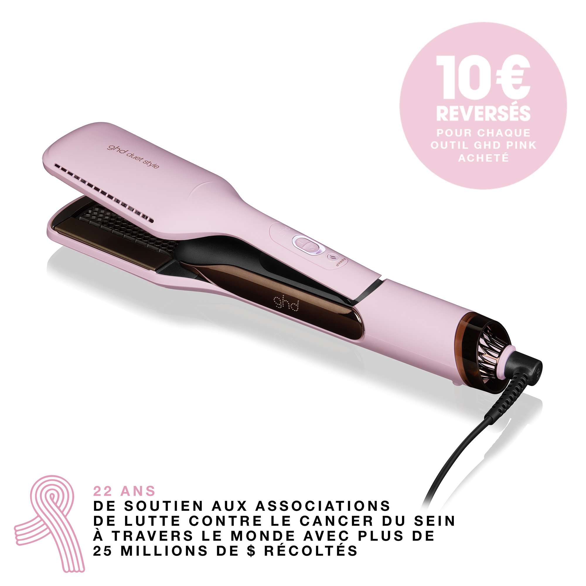 Lisseur séchant 2-en-1 ghd duet style rose - Collection Pink