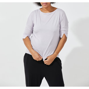 Maglia scollo barchetta in viscosa sostenibile vestibilità over