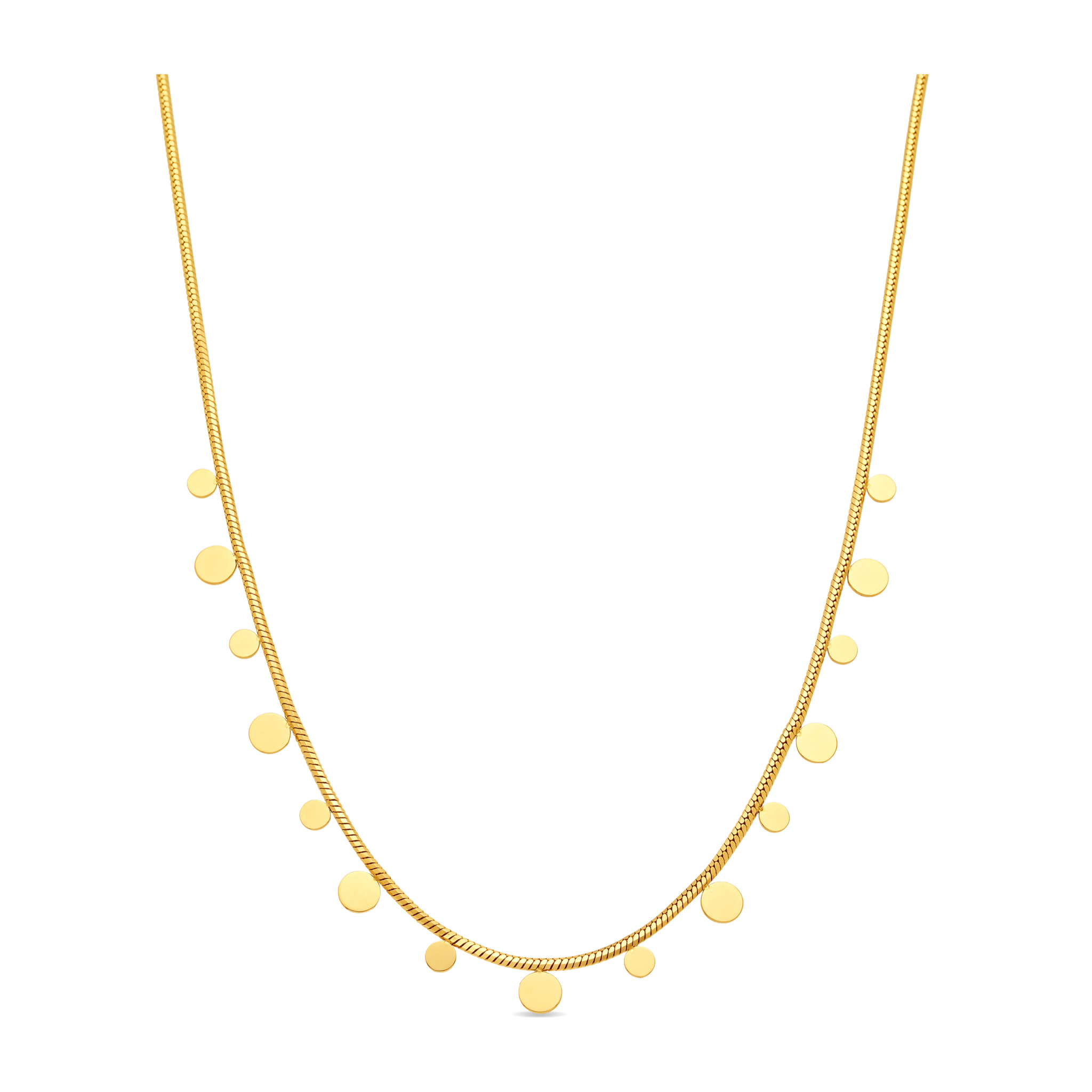 Collar acabado en oro amarillo de 18k