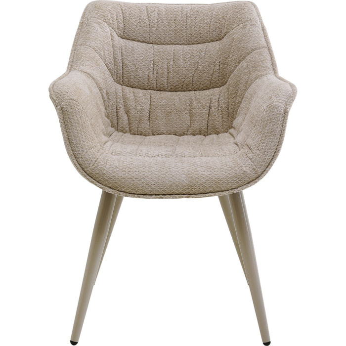 Chaise avec accoudoirs Thelma beige Kare Design