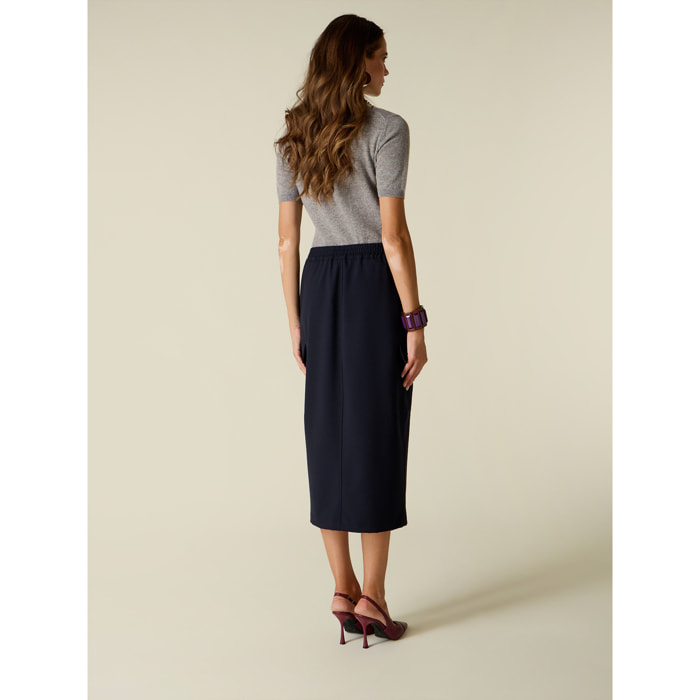 Oltre - Gonna tubino cargo - Blu