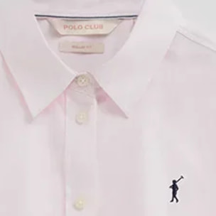 Camicia oxford rosa regular fit con ricamo Rigby Go