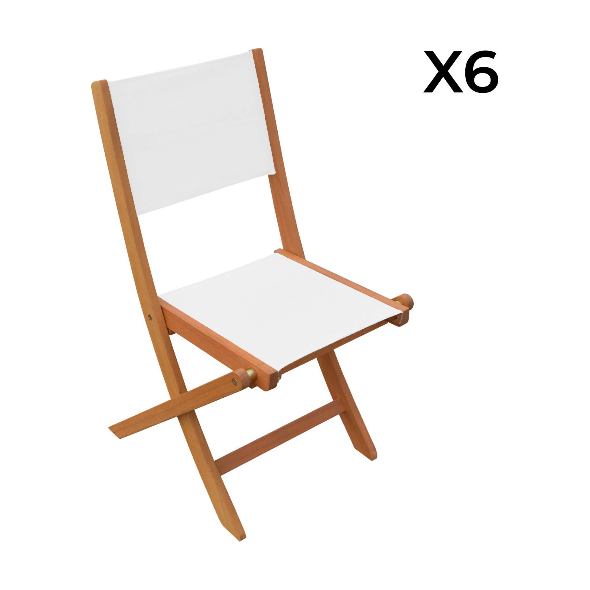 Table de jardin extensible bois d'eucalyptus + 6 assises ARBO + ALMERIA