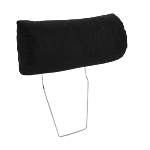 Barrie - canapé d'angle réversible 4 places avec têtière amovible en tissu - Noir