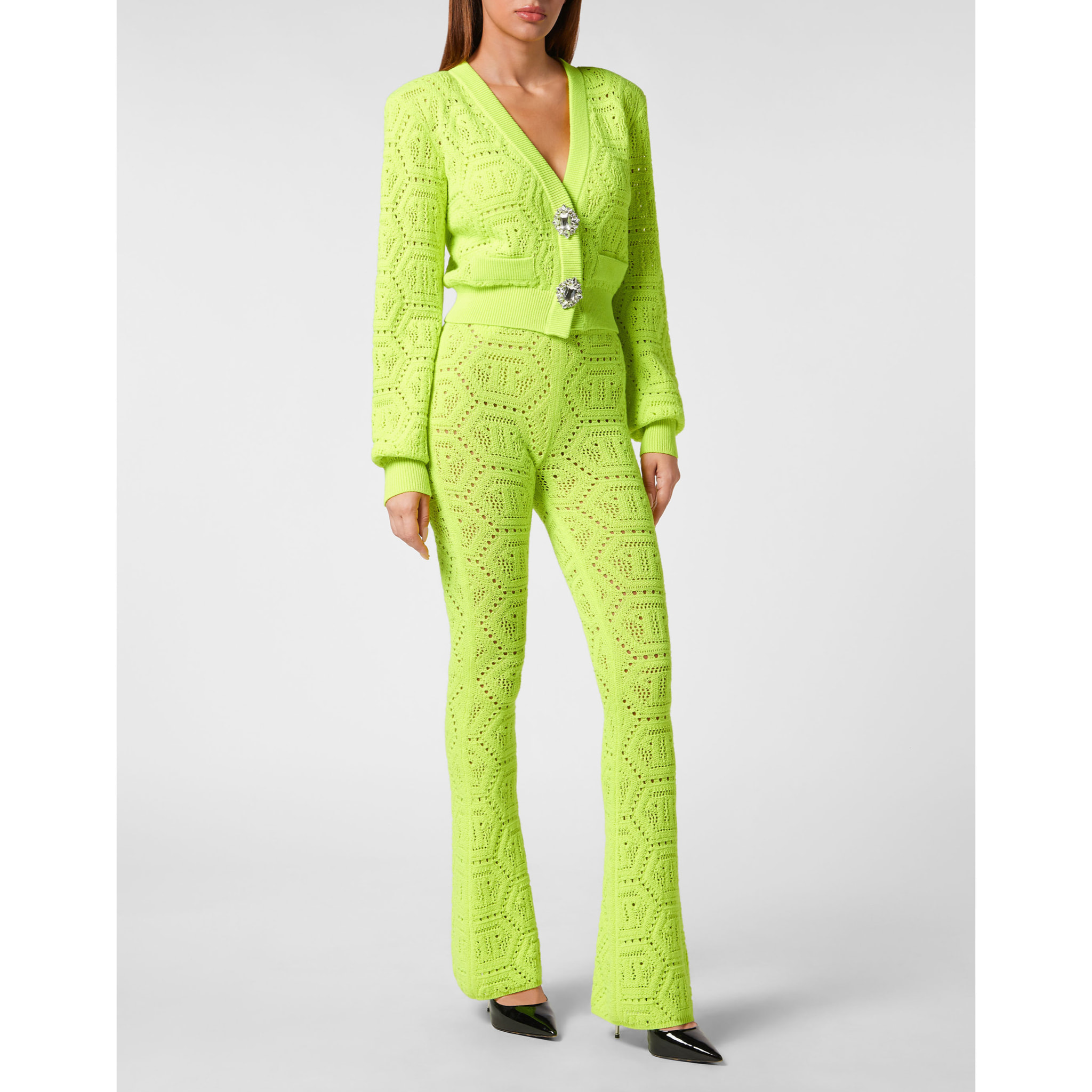 PHILIPP PLEIN Pantalones acampanados MONOGRAM