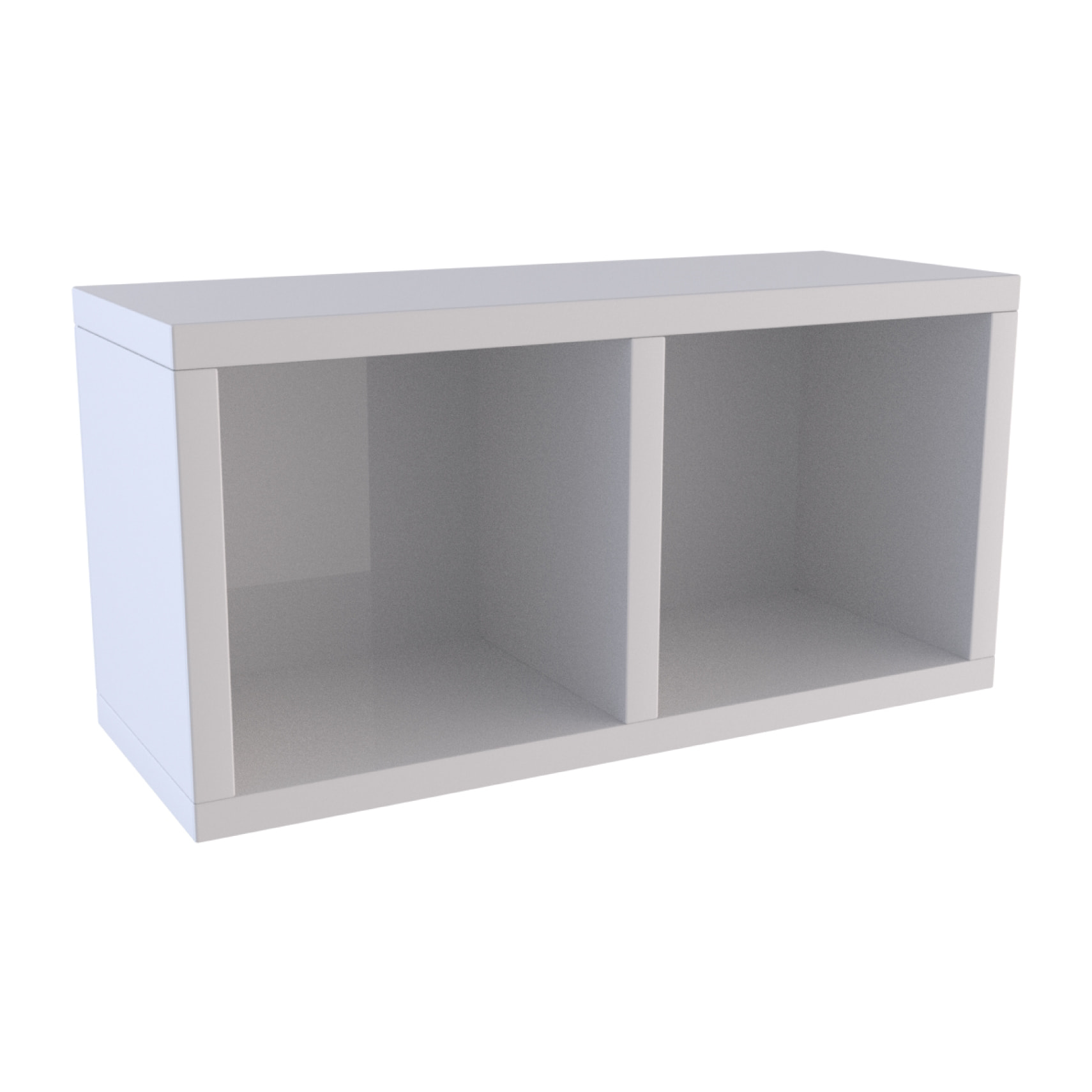 Etagère murale 40x20x20cm blanche de rangement 2 emplacements - PERSONALYZ DUO
