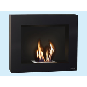 Biochimenea mural de etanol en acero color negro BESTBIO B FLAME PURLINE