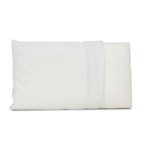 Guanciale Memory Foam Modello Saponetta con Federa Silver Cuscino Sfoderabile, Traspirante e Morbido